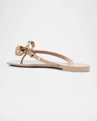 Valentino Garavani Rockstud PVC Flat Thong Sandals | Thumbnail 3