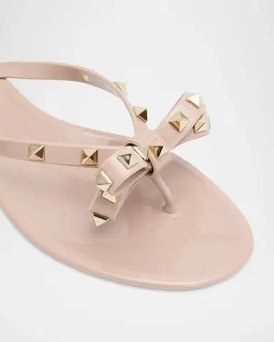 Valentino Garavani Rockstud PVC Flat Thong Sandals | Thumbnail 4