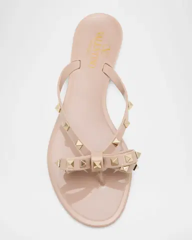 Valentino Garavani Rockstud PVC Flat Thong Sandals | Thumbnail 5