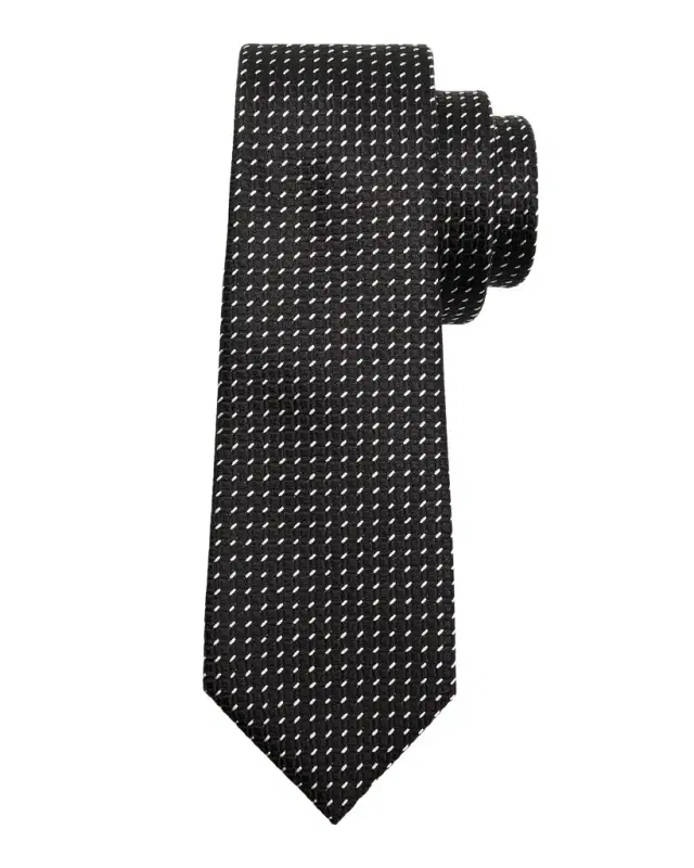 TOM FORD Men 's Micro Dash Mulberry Silk Tie