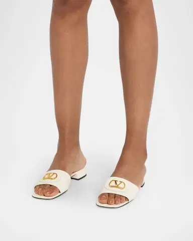 Valentino Garavani 20mm VLogo Leather Medallion Mule Sandals | Thumbnail 2 Valentino Garavani 20mm VLogo Leather Medallion Mule Sandals | Thumbnail 2