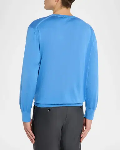 Tom Ford Men's Silk Knit Crewneck Sweater | Thumbnail 2