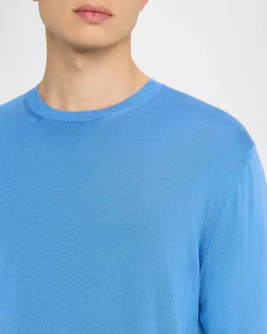 Tom Ford Men's Silk Knit Crewneck Sweater | Thumbnail 4