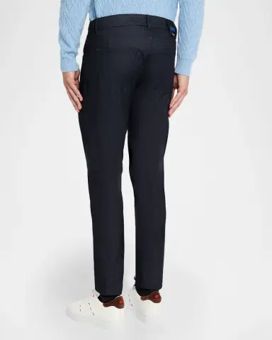 KNT Men's Dark-Wash Denim Slim Fit Stretch Jeans | Thumbnail 2