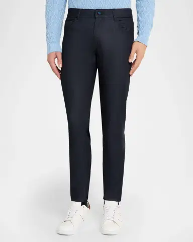 KNT Men's Dark-Wash Denim Slim Fit Stretch Jeans | Thumbnail 3