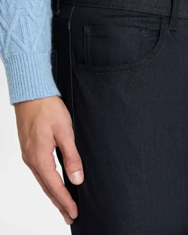 KNT Men's Dark-Wash Denim Slim Fit Stretch Jeans | Thumbnail 4