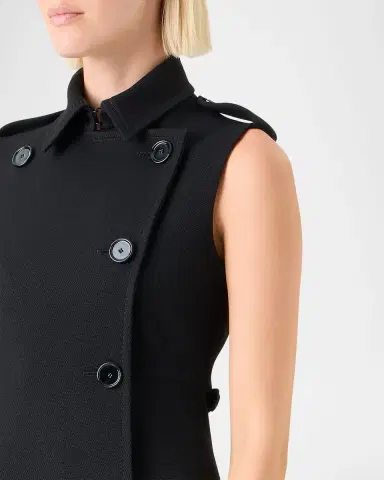Akris punto Sleeveless Wool Mini Trench Dress | Thumbnail 5