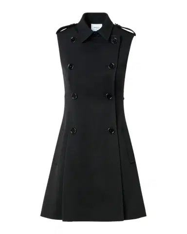 Akris punto Sleeveless Wool Mini Trench Dress | Thumbnail 1