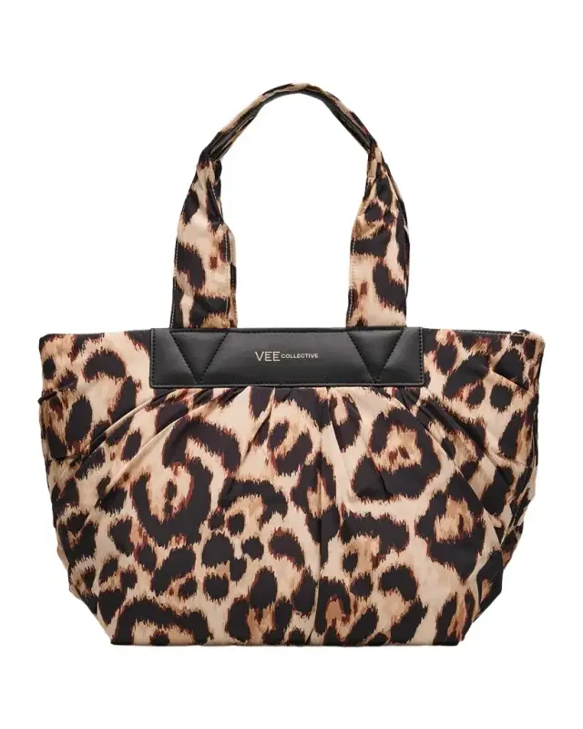Caba Small Animal-Print Nylon Tote Bag