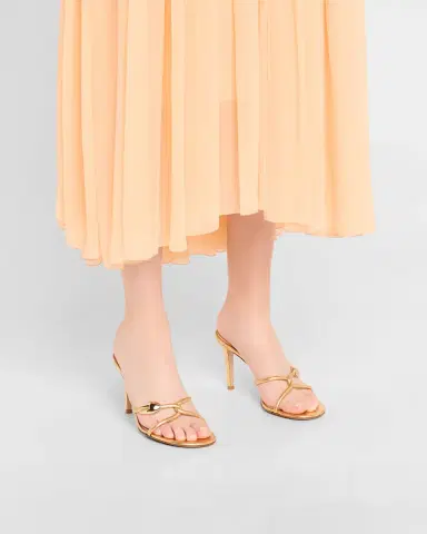 Gianvito Rossi Metallic Serpent Twist Ankle-Strap Sandals | Thumbnail 4 Gianvito Rossi Metallic Serpent Twist Ankle-Strap Sandals | Thumbnail 4