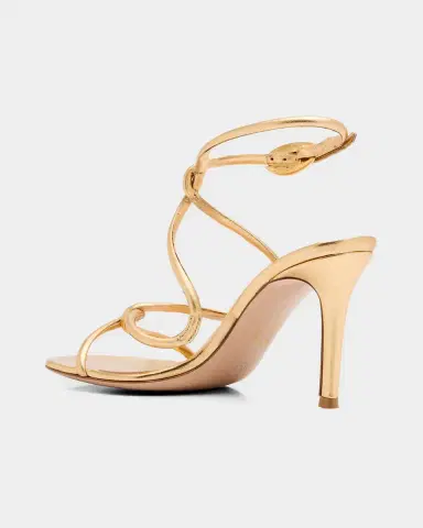 Gianvito Rossi Metallic Serpent Twist Ankle-Strap Sandals | Thumbnail 6 Gianvito Rossi Metallic Serpent Twist Ankle-Strap Sandals | Thumbnail 6