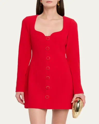 Rebecca Vallance Cameron Sweetheart Crepe Mini Dress | Thumbnail 4 Rebecca Vallance Cameron Sweetheart Crepe Mini Dress | Thumbnail 4