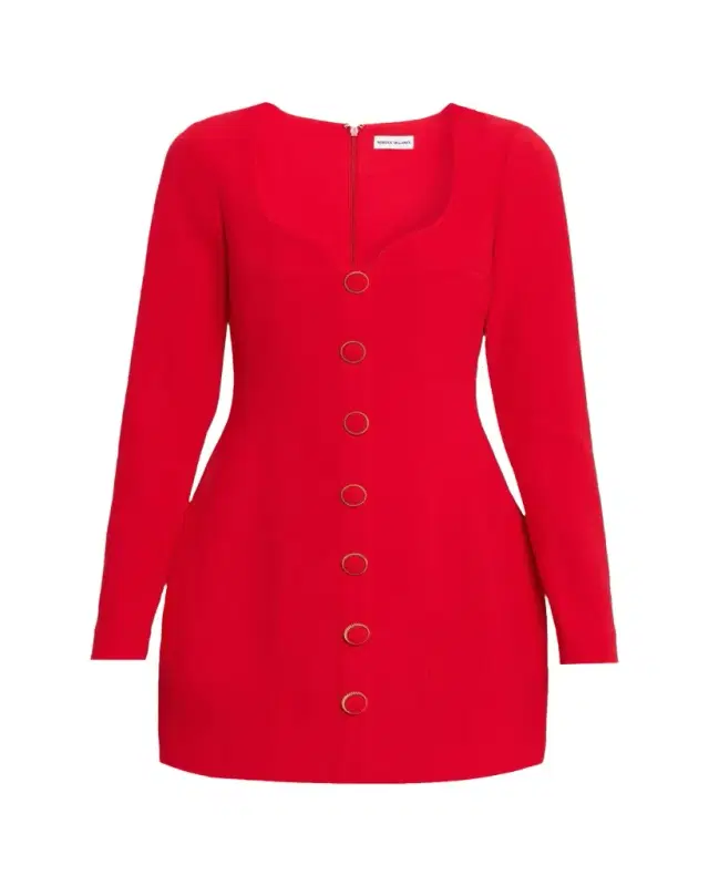 REBECCA VALLANCE Cameron Sweetheart Crepe Mini Dress
