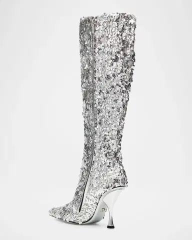 Dolce & Gabbana 105mm Paillette Knee-High Boots | Thumbnail 3 Dolce & Gabbana 105mm Paillette Knee-High Boots | Thumbnail 3