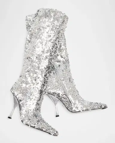 Dolce & Gabbana 105mm Paillette Knee-High Boots | Thumbnail 4 Dolce & Gabbana 105mm Paillette Knee-High Boots | Thumbnail 4