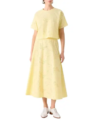 Akris Butterfly Broderie Anglaise Midi Circle Skirt | Thumbnail 1