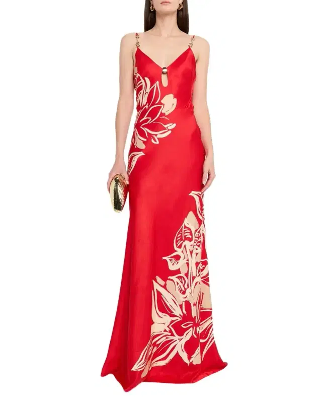 REBECCA VALLANCE Tallara Low-Back Cutout Maxi Dress