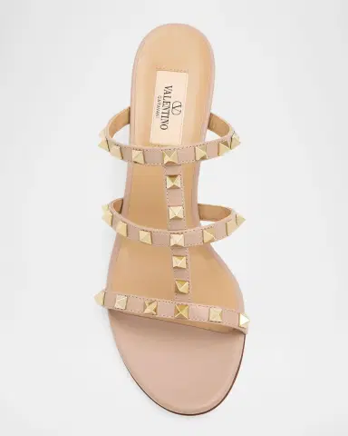 Valentino Garavani 60mm Rockstud Leather Caged Mule Sandals | Thumbnail 3 Valentino Garavani 60mm Rockstud Leather Caged Mule Sandals | Thumbnail 3