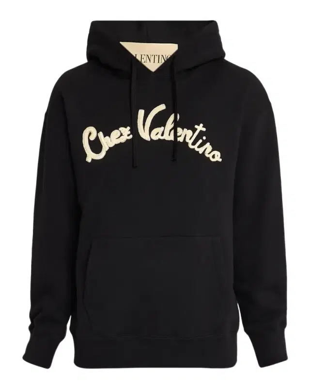 Men 's Jersey Sequin Logo Cotton Hoodie