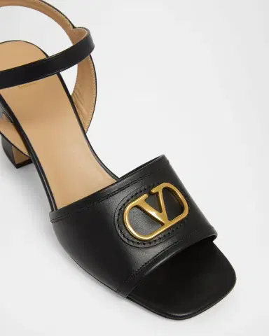 Valentino Garavani 75mm VLogo Signature Leather Sandals | Thumbnail 3 Valentino Garavani 75mm VLogo Signature Leather Sandals | Thumbnail 3