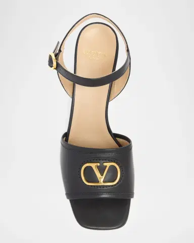 Valentino Garavani 75mm VLogo Signature Leather Sandals | Thumbnail 7 Valentino Garavani 75mm VLogo Signature Leather Sandals | Thumbnail 7