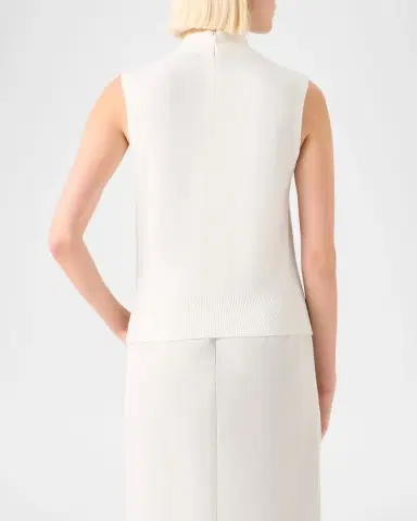 Akris Neck-Tie Cashmere Sleeveless Sweater | Thumbnail 3