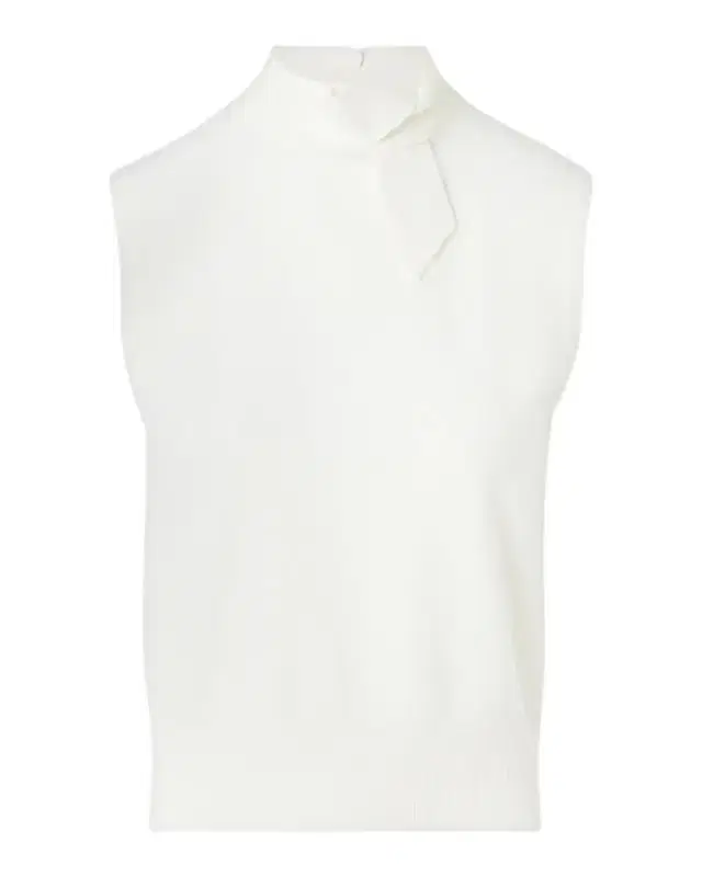 Neck-Tie Cashmere Sleeveless Sweater