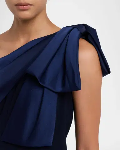 SACHIN & BABI Estrella Draped One-Shoulder Column Gown | Thumbnail 4 SACHIN & BABI Estrella Draped One-Shoulder Column Gown | Thumbnail 4