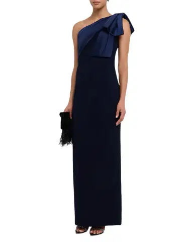 SACHIN & BABI Estrella Draped One-Shoulder Column Gown | Thumbnail 1 SACHIN & BABI Estrella Draped One-Shoulder Column Gown | Thumbnail 1