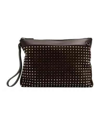 Christian Louboutin Men's Funky Crosta Spikes Suede Wristlet/Shoulder Bag | Thumbnail 1 Christian Louboutin Men's Funky Crosta Spikes Suede Wristlet/Shoulder Bag | Thumbnail 1