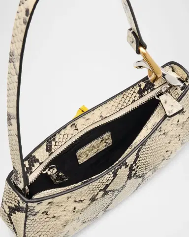 Staud Ollie Curved Snake-Embossed Leather Shoulder Bag | Thumbnail 3 Staud Ollie Curved Snake-Embossed Leather Shoulder Bag | Thumbnail 3