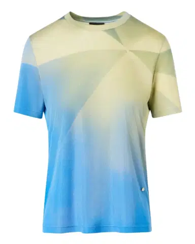 Akris Sunbeam Print Silk Short-Sleeve T-Shirt | Thumbnail 1