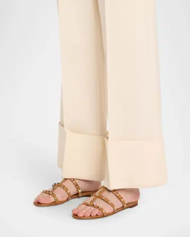 Valentino Garavani Rockstud Caged Leather Flat Slide Sandals | Thumbnail 15