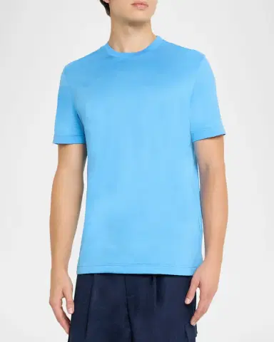 KNT Men's Solid Cotton Crewneck T-Shirt | Thumbnail 3