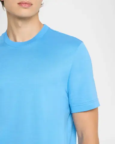 KNT Men's Solid Cotton Crewneck T-Shirt | Thumbnail 4