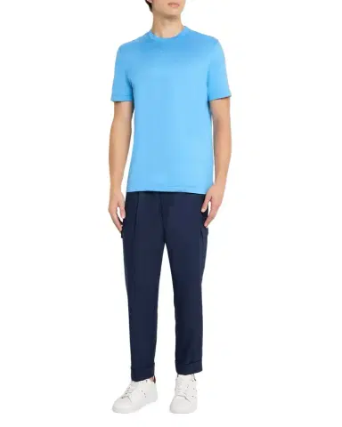 KNT Men's Solid Cotton Crewneck T-Shirt | Thumbnail 1