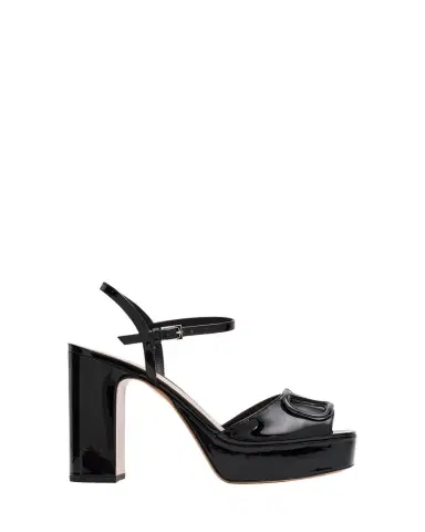 Valentino Garavani 115mm VLogo Signature Patent Leather Platform Sandals | Thumbnail 1