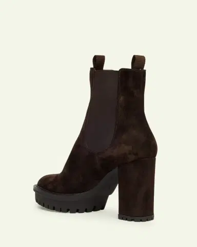 Gianvito Rossi Suede Lug-Sole Booties | Thumbnail 2 Gianvito Rossi Suede Lug-Sole Booties | Thumbnail 2