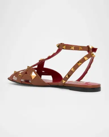 Valentino Garavani Studdy Leather Sandals | Thumbnail 2 Valentino Garavani Studdy Leather Sandals | Thumbnail 2
