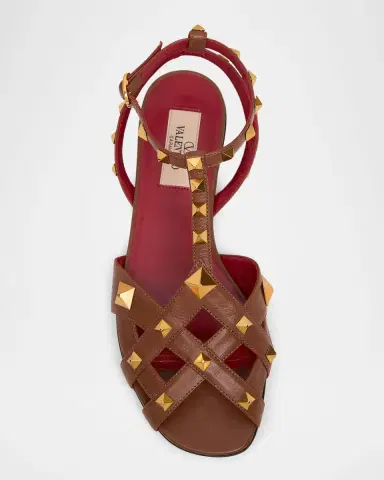 Valentino Garavani Studdy Leather Sandals | Thumbnail 4 Valentino Garavani Studdy Leather Sandals | Thumbnail 4