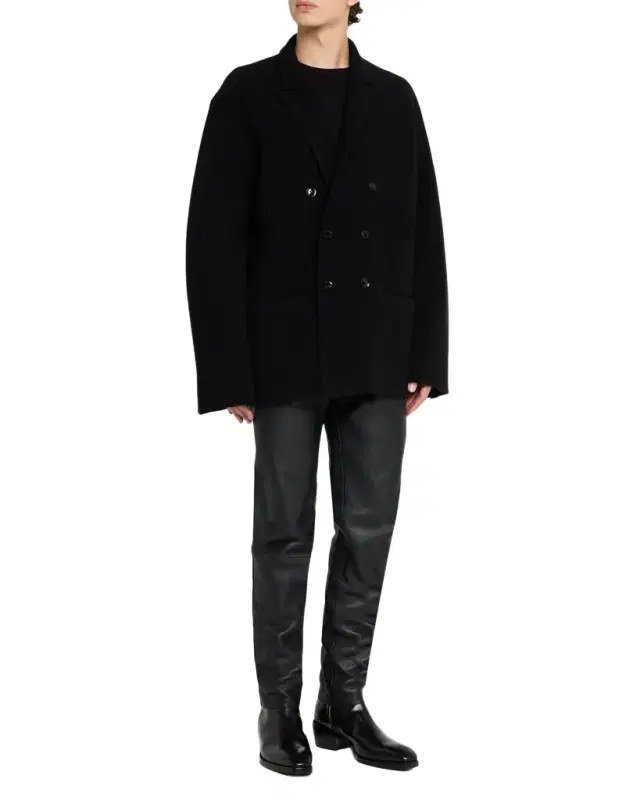 Men 's Notch-Lapel Cashmere Double-Breasted Blazer