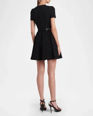 Versace Belted Short-Sleeve Mini Dress | Thumbnail 3