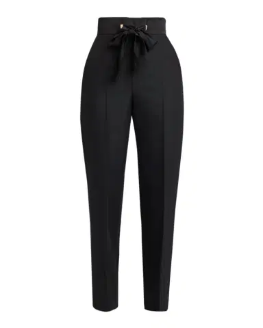 Valentino Garavani Bow High-Rise Cashmere Straight-Leg Pants | Thumbnail 1 Valentino Garavani Bow High-Rise Cashmere Straight-Leg Pants | Thumbnail 1