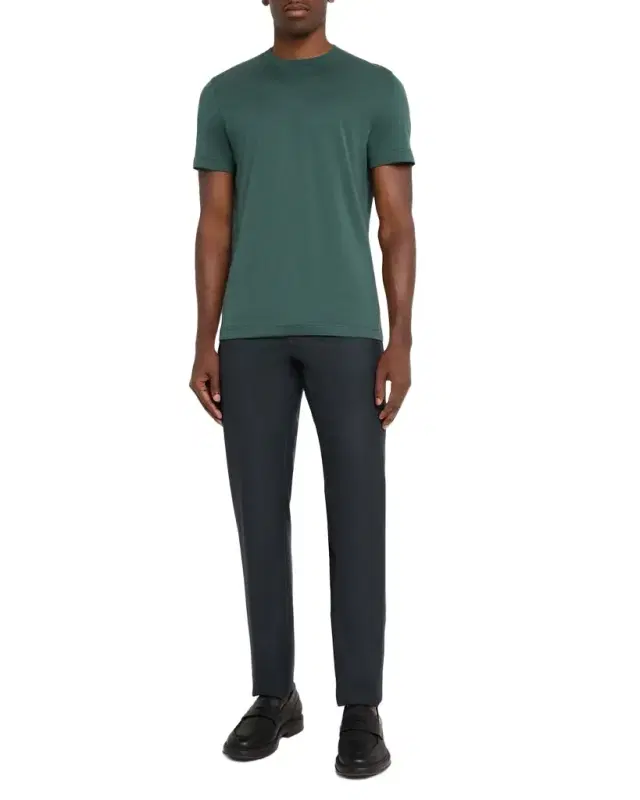 Men 's Solid Cotton Crewneck T-Shirt