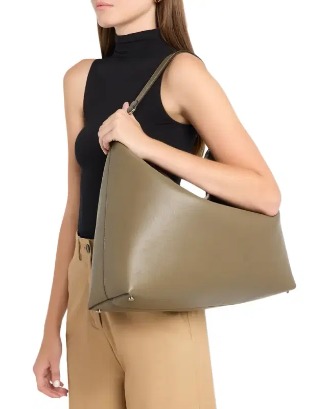 Bevel Smooth Calf Leather Tote Bag