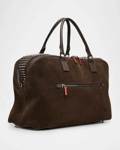Christian Louboutin Men's Funky Reversed Leather and Spikes Duffel Bag | Thumbnail 3 Christian Louboutin Men's Funky Reversed Leather and Spikes Duffel Bag | Thumbnail 3