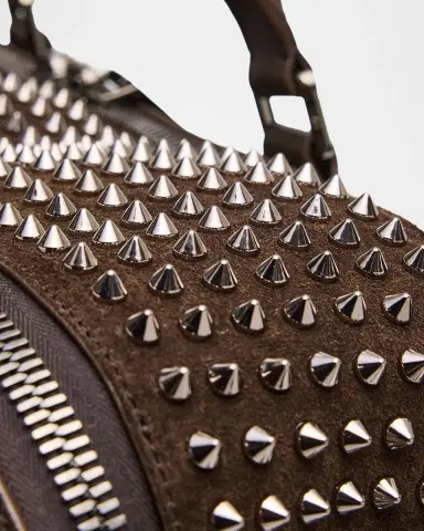 Christian Louboutin Men's Funky Reversed Leather and Spikes Duffel Bag | Thumbnail 5 Christian Louboutin Men's Funky Reversed Leather and Spikes Duffel Bag | Thumbnail 5