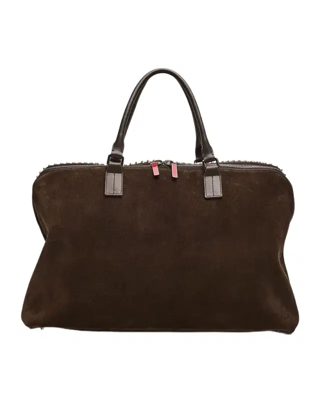 Men's Funky Reversed Leather and Spikes Duffel Bag