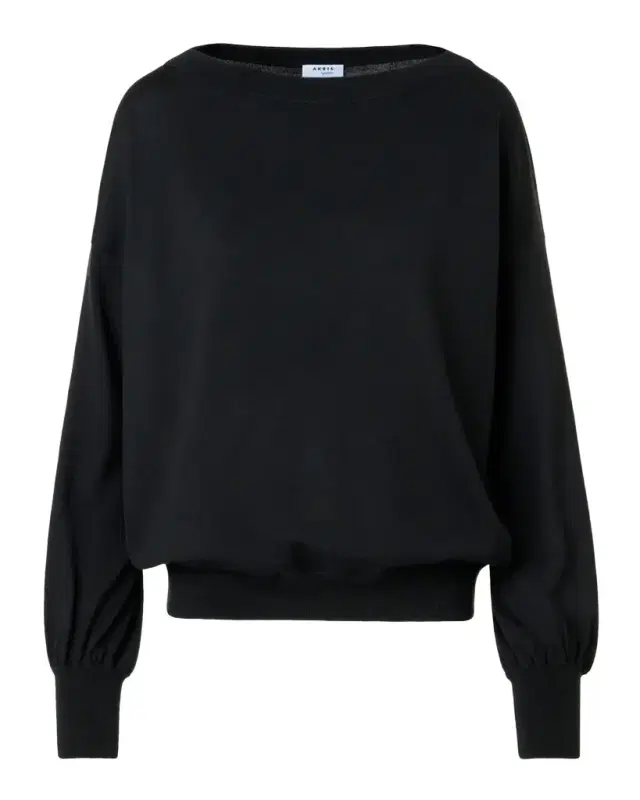 Bateau-Neck Knit Sweater