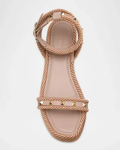 Valentino Garavani 45mm Rockstud Torchon Ankle Strap Espadrille Sandals | Thumbnail 5 Valentino Garavani 45mm Rockstud Torchon Ankle Strap Espadrille Sandals | Thumbnail 5